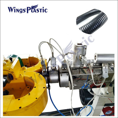 Hdpe-Wasserrohr-Produktionslinie 16-50 mm Einwand-Wallrohr-Schleimhaube-Extruder