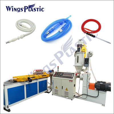 Pp.-PET einzelne Wand runzelte den Plastik-Shisha-Huka-Schlauch-Extruder, der Maschine herstellt