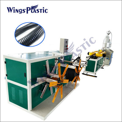 Pp.-PET PVC-Leitungsrohr-Produktionsmaschine, die gewölbte Rohr-Extruder-Maschine verdrahtet