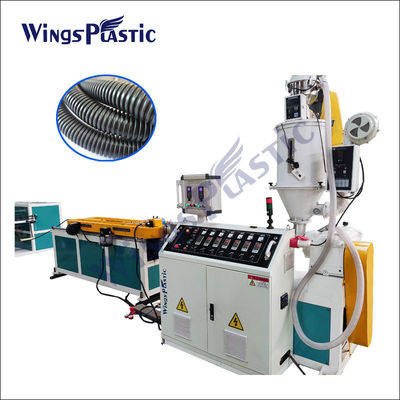 Einzelnes Wand HDPE Rohr-Extruder-Maschine LDPE runzelte Rohr-Fertigungsstraße