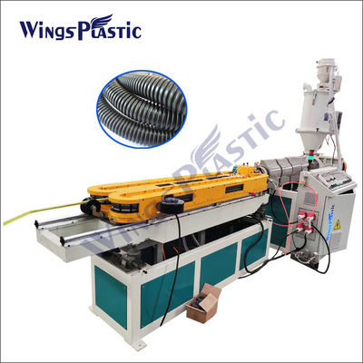 Einzelnes Wand HDPE Rohr-Extruder-Maschine LDPE runzelte Rohr-Fertigungsstraße