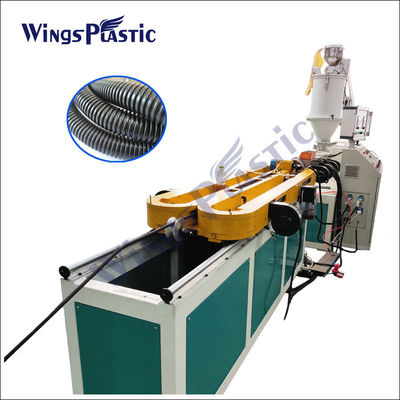 Einzelnes Wand HDPE Rohr-Extruder-Maschine LDPE runzelte Rohr-Fertigungsstraße