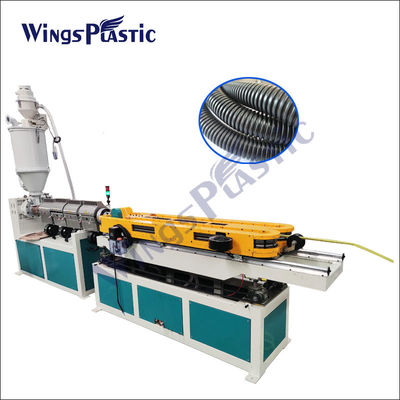 Einzelnes Wand HDPE Rohr-Extruder-Maschine LDPE runzelte Rohr-Fertigungsstraße