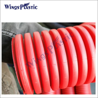 DWC-HDPE Rohr-Betriebsdoppel-wandige gewölbte Rohr-Verdrängungs-Linie 180kg/H