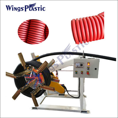 PVC-HDPE DWC Rohr, das Maschine Plastikpet gewölbte Rohr-Verdrängungs-Verdoppelunglinie macht