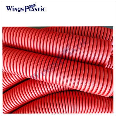 LDPE-Doppelwandgewölbte Rohr Extrusionsmaschine Hochgeschwindigkeits-HDPE-PE-gewölbte Rohrherstellungsmaschine