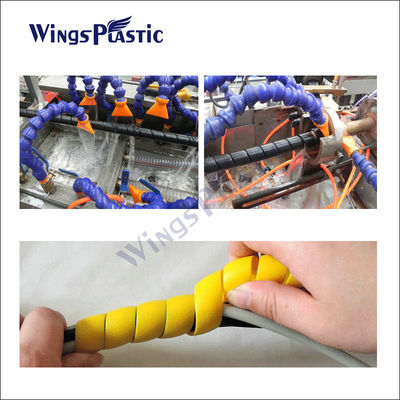 PA-Spiralen-Verpackungs-Schutz-Hose Pipe Extruder-Maschine des PET-pp. mit einzelnem Schraubenzieher