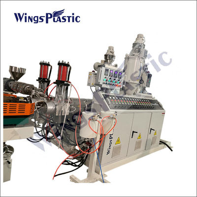 PE-Doppelwandgewölbtes Rohr Extruder 40-110 mm Durchmesser Lüfter Wasserkühlung
