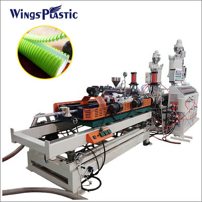 HDPE-PVC-Doppelwandgewölbte Kunststoffrohr-Extrusionsmaschine