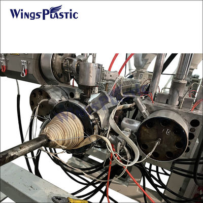 HDPE-PVC-Doppelwandgewölbte Kunststoffrohr-Extrusionsmaschine