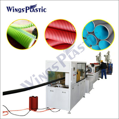 HDPE PP Polyethylen Doppelwandgewölbt (DWC) Drainage-Rohr Extrusion Produktionslinie Maschinen