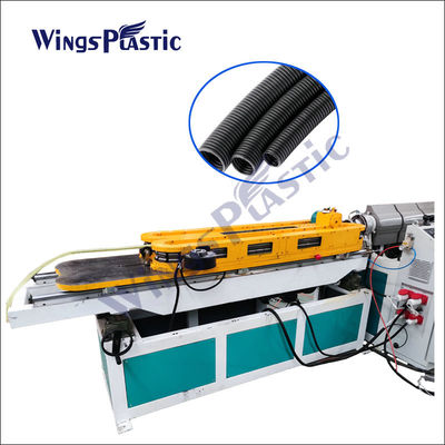 Einzelne Wand-gewölbte Rohr-Verdrängungs-Plastikmaschinen-flexible Rohr-Fertigungsstraße 80kg/H